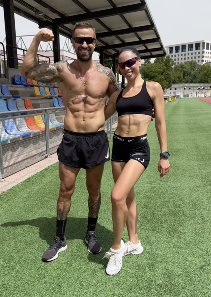 Rafa Mora y su pareja Macarena son dos apasionados del deporte y la vida sana (Instagram).