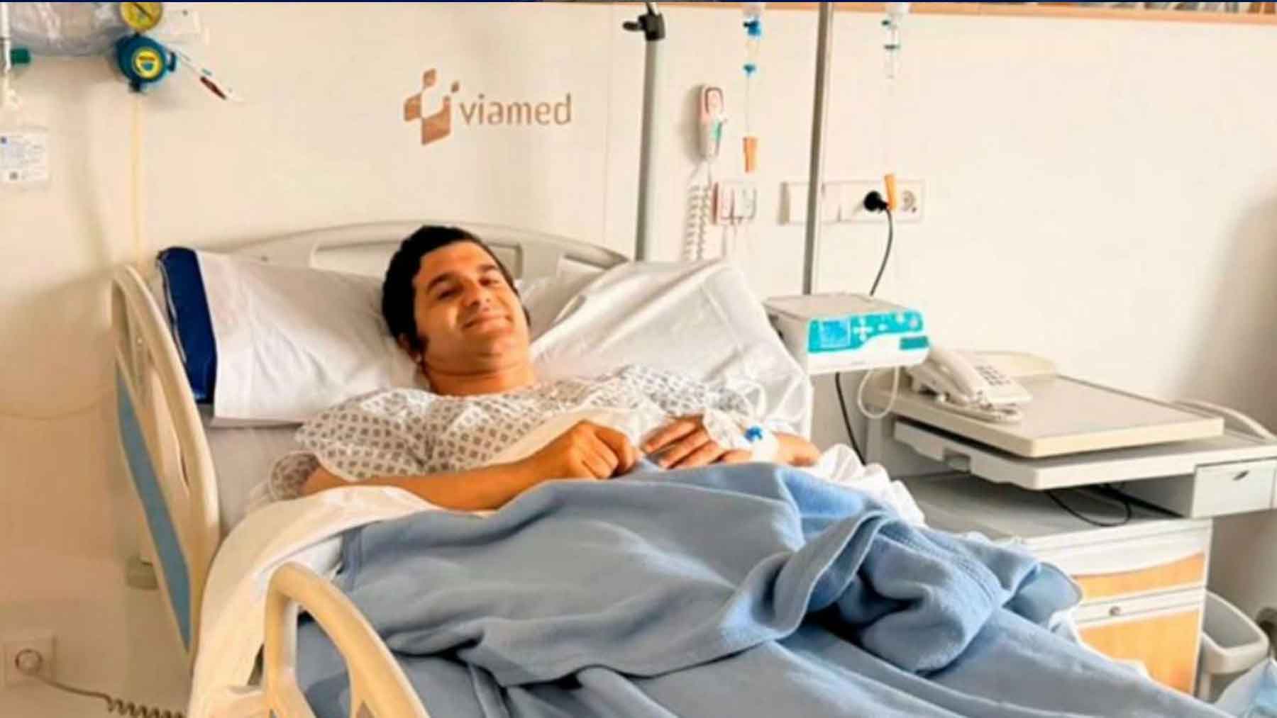 Morante de la Puebla en el hospital tras su cornada en la Feria de Sevilla (Foto: Canal Sur).