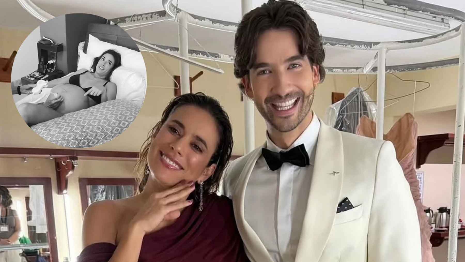 Carolina Ramírez con Carlos Torres, su compañero de reparto en La Reina del Flow (instagram)