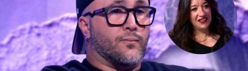 Kiko Rivera y Almudena, guardesa de Cantora, en el plató de De Viernes (Mediaset).