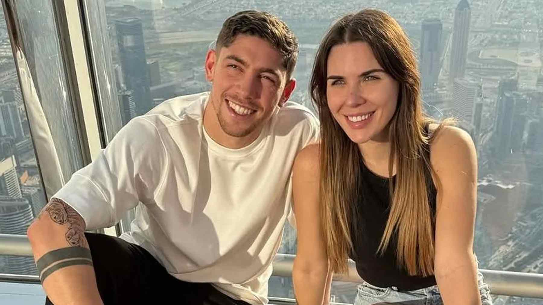 Mina Bonino y Fede Valverde en una foto en redes sociales (Instagram).