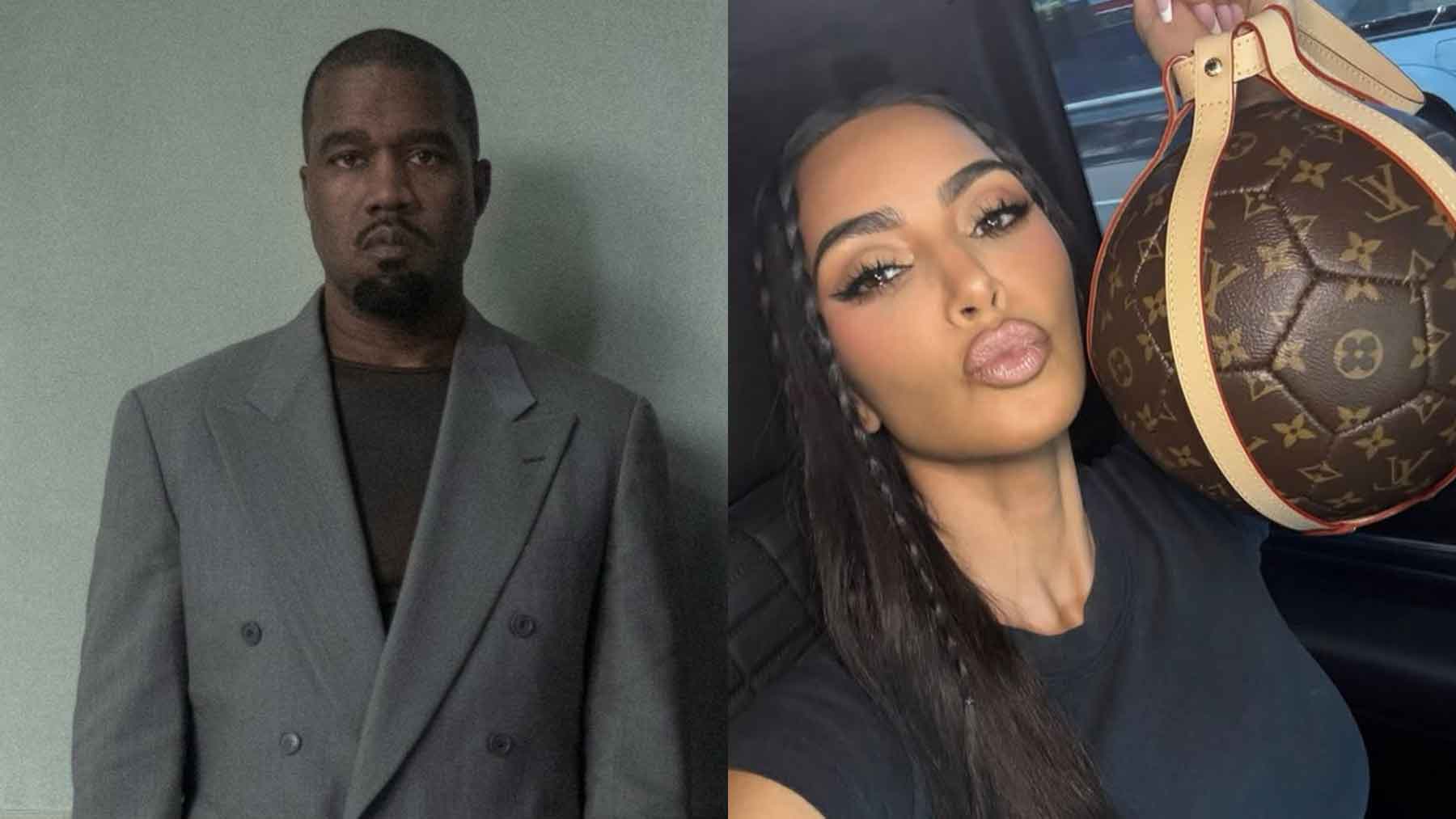 Kim Kardashian y Kanye West (Montaje con dos fotos de Instagram).