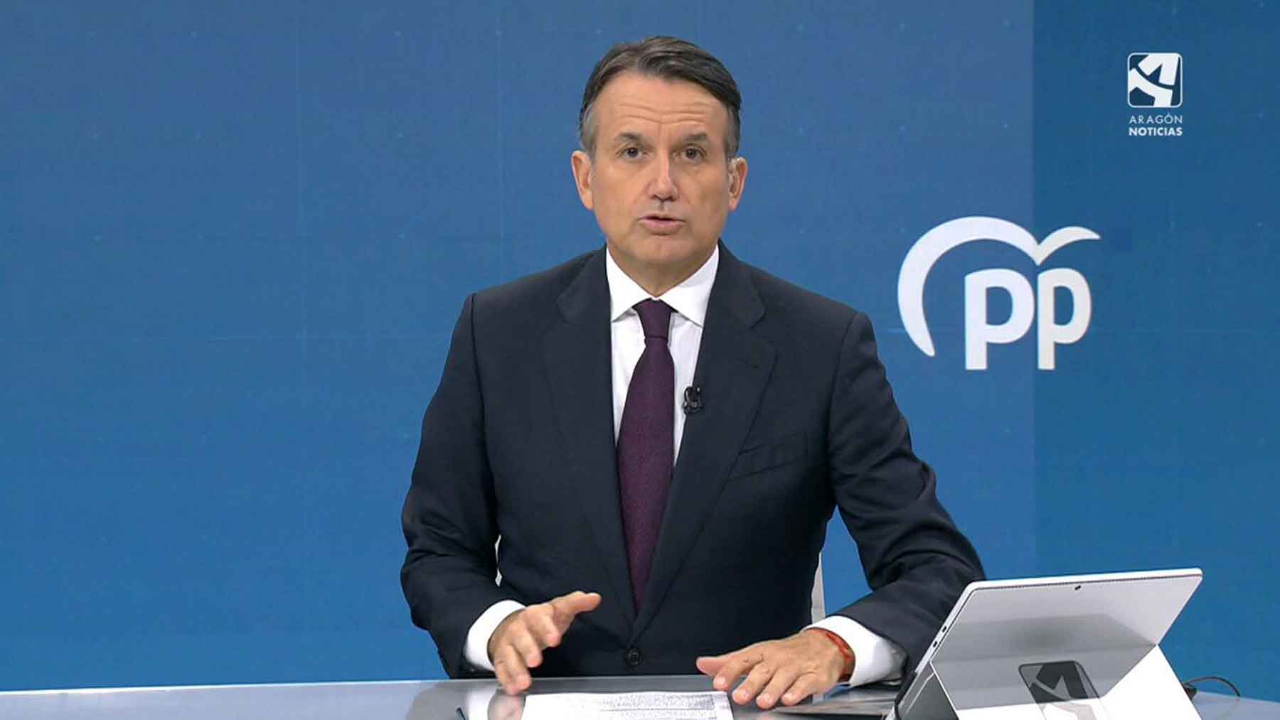 Manuel Gómez Fernández, presentador de Aragón TV, durante 'Buenos Días Aragón'.