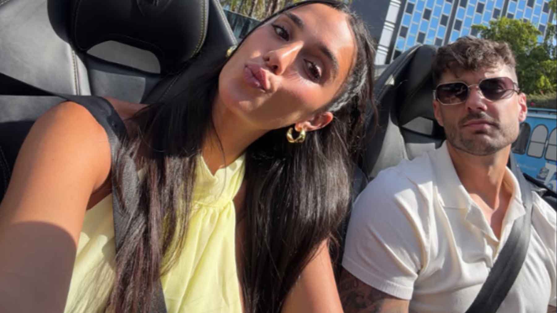 Claudia y Mario durante su viaje a Miami (Instagram).