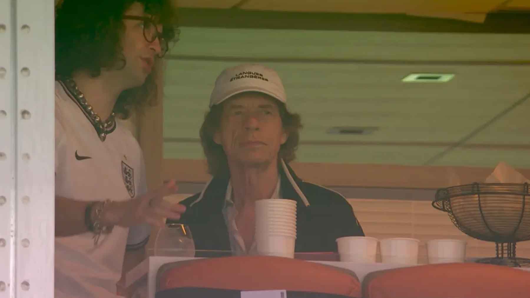 El cantante Mick Jagger en Miami durante el partido del Mundial 2026 de Inglaterra (X).