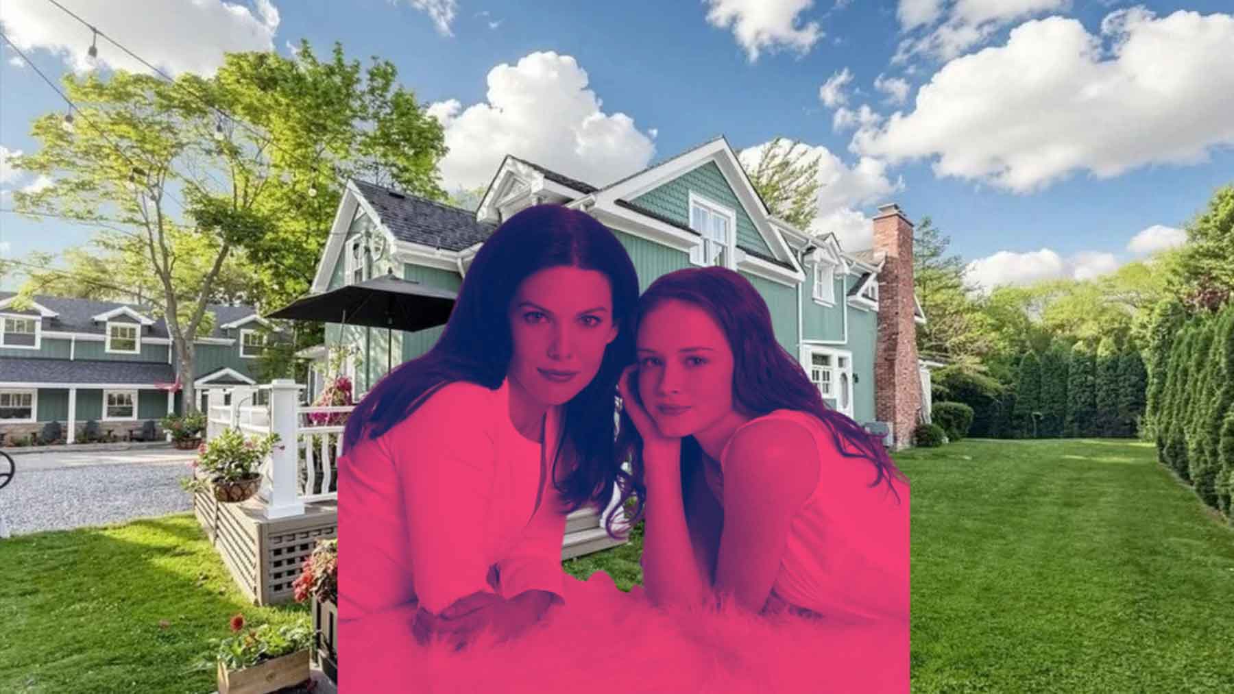 Montaje de imágenes de Las chicas Gilmore en su casa original de la serie (© Century 21 Leading Edge Realty Inc 5)