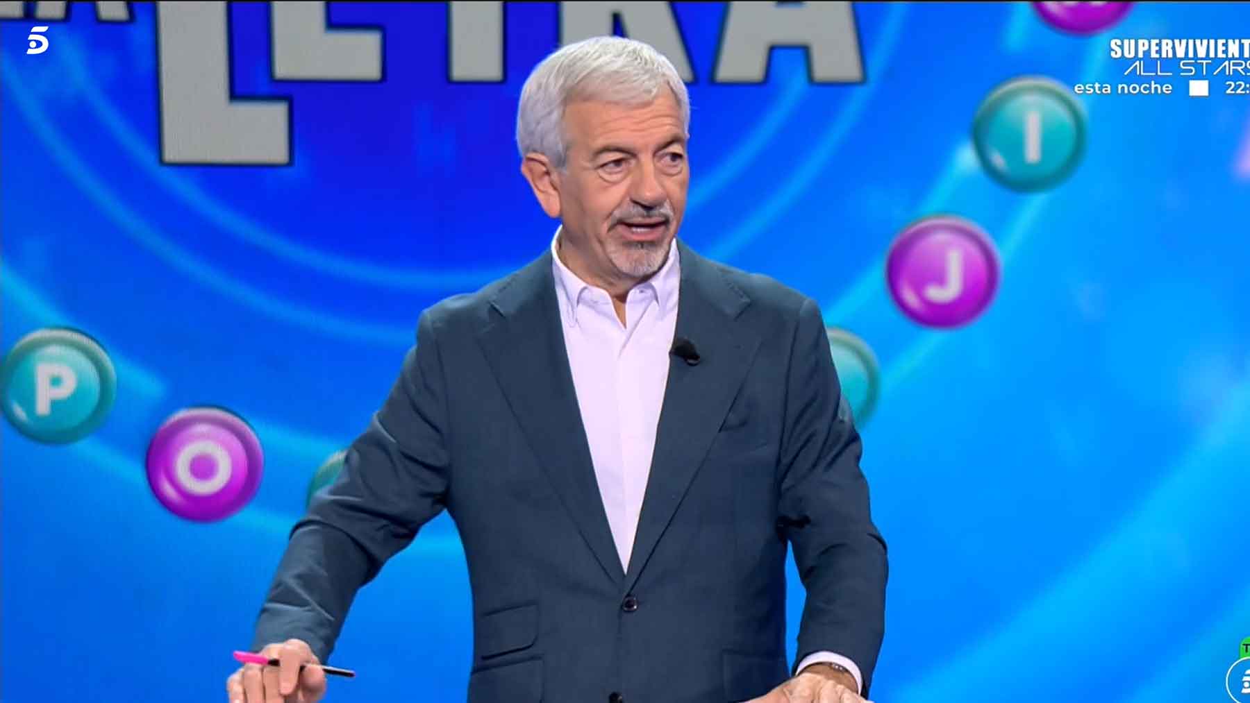 Carlos Sobera en 'Rueda la letra (Mediaset).